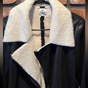 SW3 Bespoke Moto Jacket faux Shearling